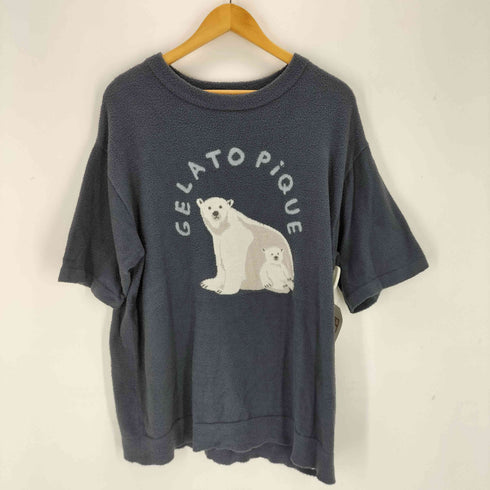 ジェラートピケオム Gelato Pique Homme COOL HOMME スムーズィーシロクマジャガードプルオーバー&ロゴジャガードハーフパンツ メンズ M