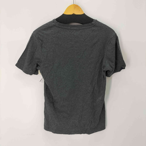ブラックレーベルクレストブリッジ BLACK LABEL CRESTBRIDGE レザー 切替チェック Vネック半袖Tシャツ メンズ M