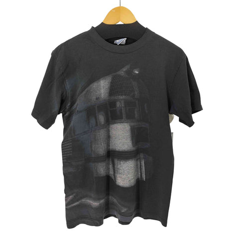 オールスポーツ ALL sport USA製 フェード 鉄道プリント クルーネック半袖Tシャツ メンズ import:M