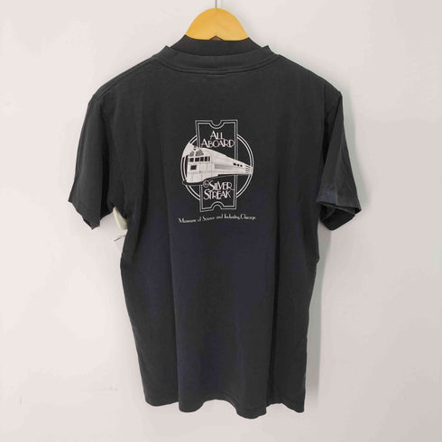オールスポーツ ALL sport USA製 フェード 鉄道プリント クルーネック半袖Tシャツ メンズ import:M