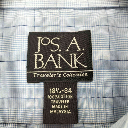 ジョスエーバンク Jos A Bank ウィンドーペーンチェックボタンダウンシャツ メンズ 18 1/2-34