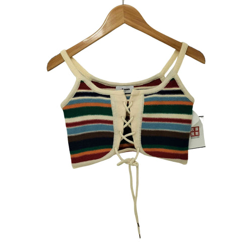 アトモスピンク ATMOS PINK Striped knit bustier レディース