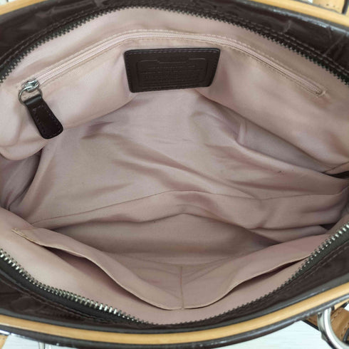 コーチ COACH シグネチャー エナメル ミニ ボストンバッグ レディース