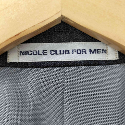 ニコルクラブフォーメン NICOLE CLUB FOR MEN 1B ストライプ テーラードジャケット パンツ セットアップ メンズ 48