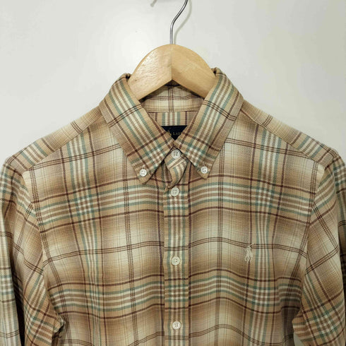 ラルフローレン RALPH LAUREN オンブレチェック フランネル L/S シャツ レディース import:M