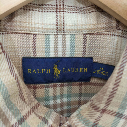 ラルフローレン RALPH LAUREN オンブレチェック フランネル L/S シャツ レディース import:M
