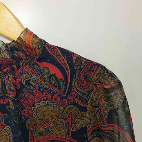 ローレンラルフローレン LAUREN RALPH LAUREN ペイズリー柄 シアー ブラウス レディース import:M