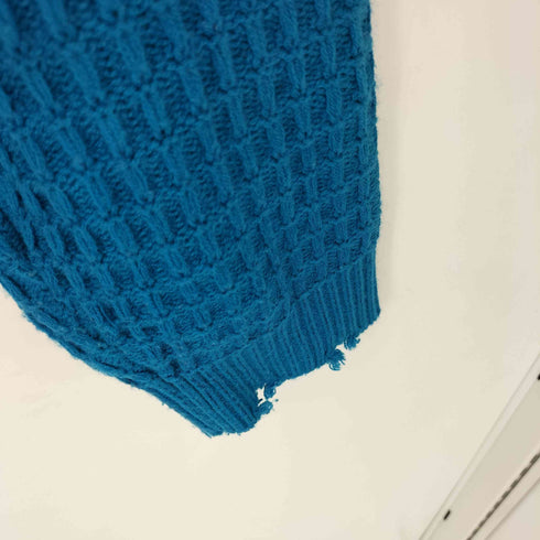 エンダープロダクツ ENDER PRODUCTS 3Dコードヤーンダメージニット ビッグシルエットポロシャツ メンズ import:L