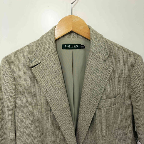 ローレンラルフローレン LAUREN RALPH LAUREN ウール ツイード ヘリンボーン テーラード ジャケット レディース 6