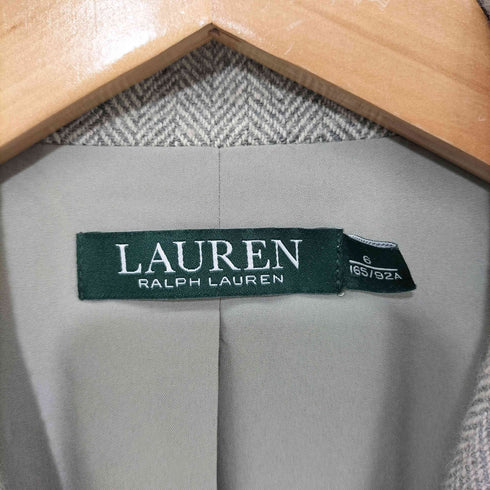 ローレンラルフローレン LAUREN RALPH LAUREN ウール ツイード ヘリンボーン テーラード ジャケット レディース 6