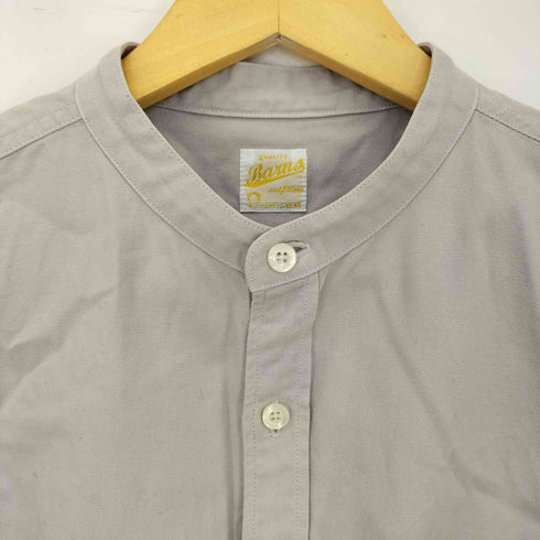 バーンズ アウト フィッターズ BARNS OUT FITTERS コットン バンドカラー シャツ メンズ JPN:1