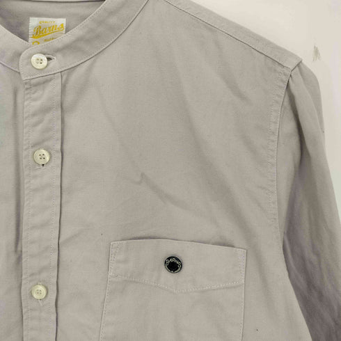 バーンズ アウト フィッターズ BARNS OUT FITTERS コットン バンドカラー シャツ メンズ JPN:1
