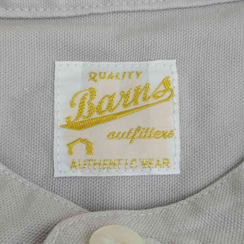 バーンズ アウト フィッターズ BARNS OUT FITTERS コットン バンドカラー シャツ メンズ JPN:1