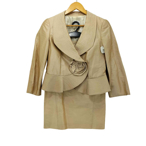 アルマーニコレツィオーニ ARMANI COLLEZIONI SILK SHANTUNG SKIRT SUIT レディース 42