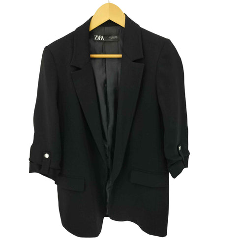 ザラ ZARA ボタンレス テーラードジャケット レディース import:S