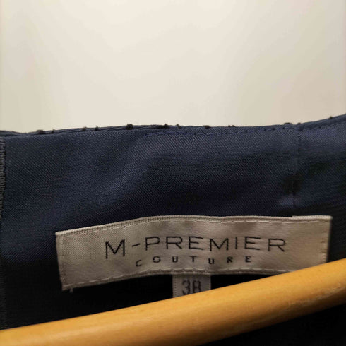 エムプルミエ M-PREMIER COUTURE お花柄ツーピース ノースリーブブラウス プリーツスカート レディース 38