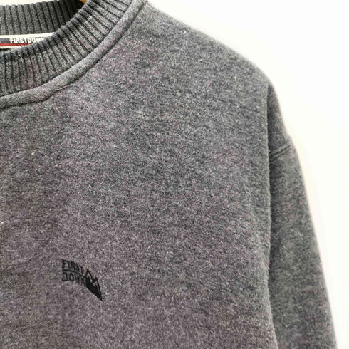 ファーストダウン FIRST DOWN 刺繍ロゴ ハーフジップ スウェット メンズ M