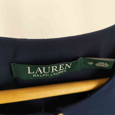 ローレンラルフローレン LAUREN RALPH LAUREN フロントボタン ノースリーブワンピース レディース 10