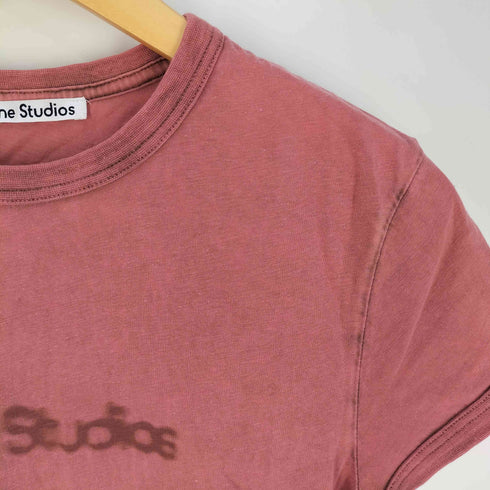 アクネストゥディオズ ACNE STUDIOS フェードロゴ タイトフィット クルーネック Tシャツ レディース XXS