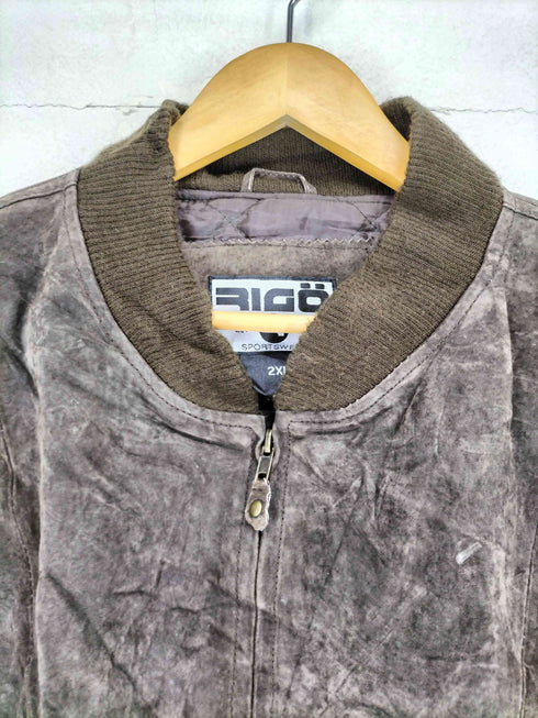 RIGO スウェードジップアップブルゾン メンズ 2XL