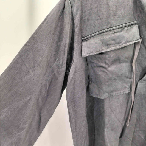 POSTELEGANT WOOL SILK CRASH SATIN TOP シャツ レディース JPN:36