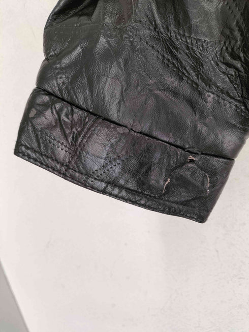 MAXAM BRAND パッチワークレザージップブルゾン メンズ XXL