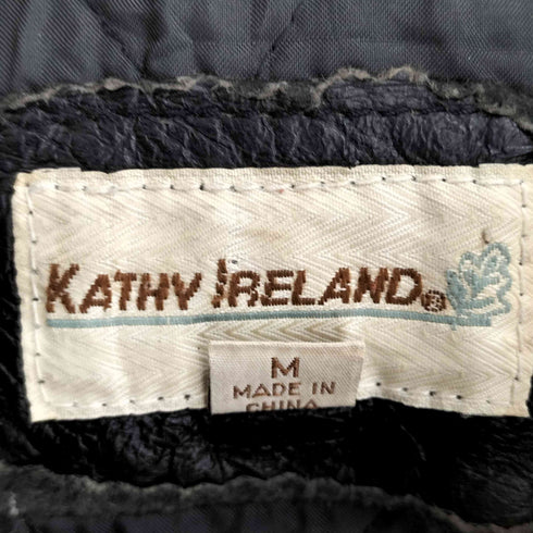 KATHY IRELAND フーデッドレザーコート メンズ M