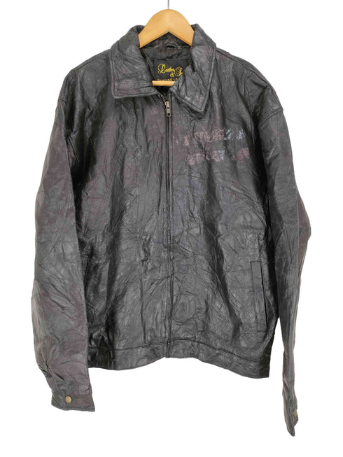LEATHER & SOUL パッチワークレザージップブルゾン メンズ XL