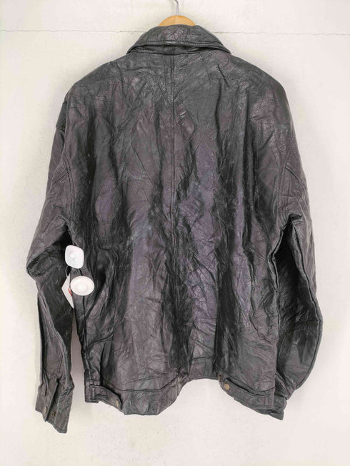 LEATHER & SOUL パッチワークレザージップブルゾン メンズ XL