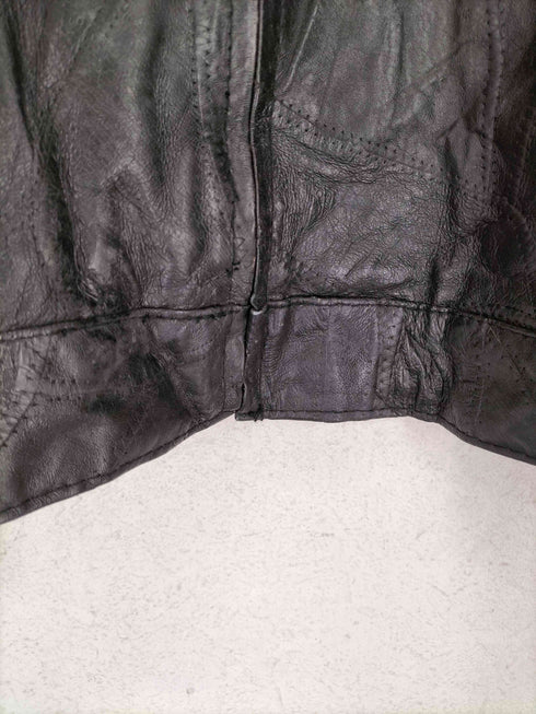 LEATHER & SOUL パッチワークレザージップブルゾン メンズ XL
