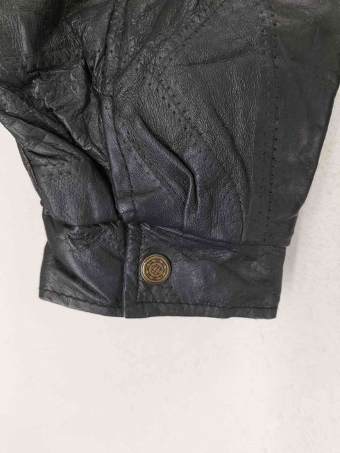 LEATHER & SOUL パッチワークレザージップブルゾン メンズ XL