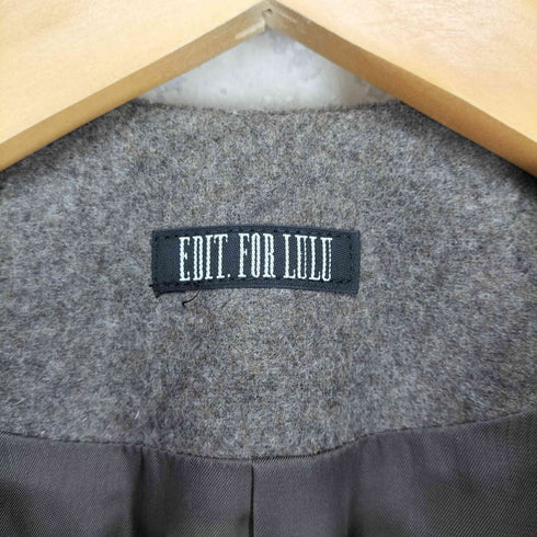エディットフォールル EDIT. FOR LULU フランネル ノーカラージャケット レディース 36