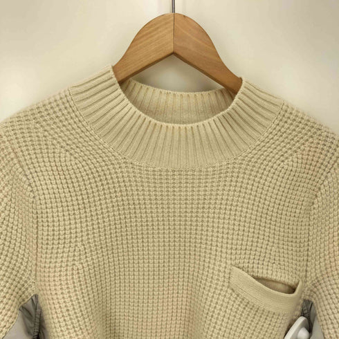 サカイ Sacai MA-1異素材 切替 ドッキング ワッフル ニット セーター メンズ JPN:2