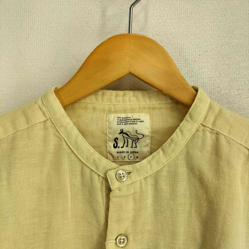 Che-st 日本製 コットン L/S ノーカラー シャツ メンズ JPN:3