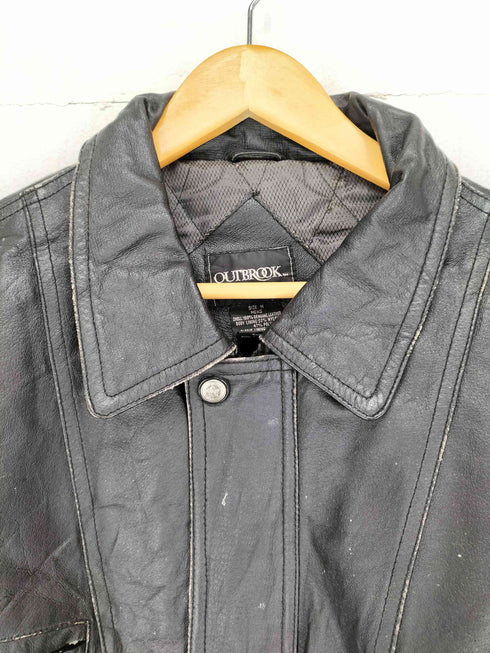 アウトブルック OUTBROOK レザージップブルゾン メンズ M