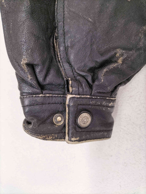 アウトブルック OUTBROOK レザージップブルゾン メンズ M