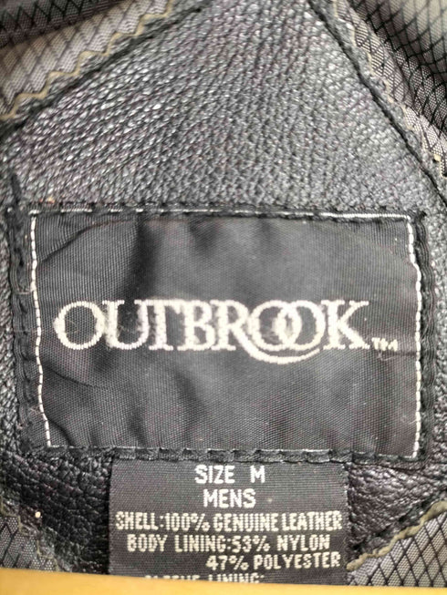 アウトブルック OUTBROOK レザージップブルゾン メンズ M