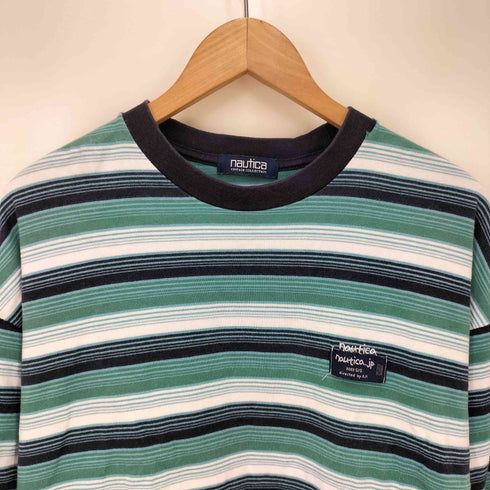 ノーティカ NAUTICA 2022SS マルチボーダー クルーネックカットソー メンズ JPN:L