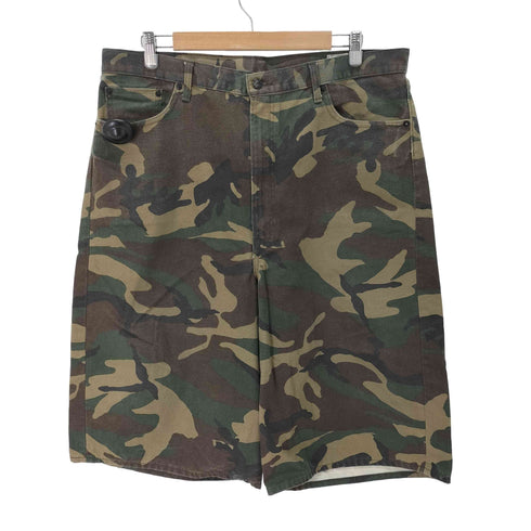 オアスロウ orSlow BEAMS別注 100 super dad woodland camo short pants メンズ XXL