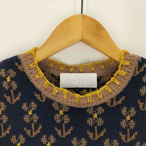 マメクロゴウチ Mame Kurogouchi 19SS Pedicel Square Jaquard Tops レディース JPN:1