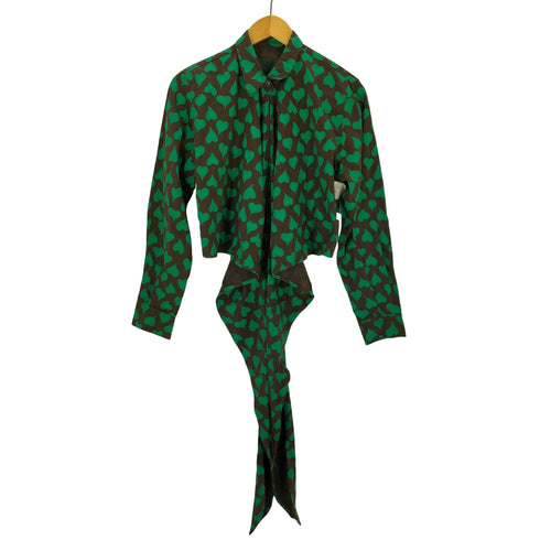 ジュニアゴルチェ JUNIOR GAULTIER グリーン ハーツ コットン シャツ レディース