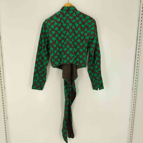 ジュニアゴルチェ JUNIOR GAULTIER グリーン ハーツ コットン シャツ レディース