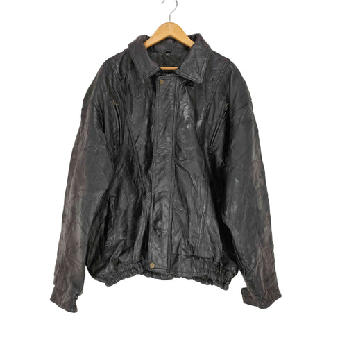 MAXAM BRAND パッチワークレザージップブルゾン メンズ XXL