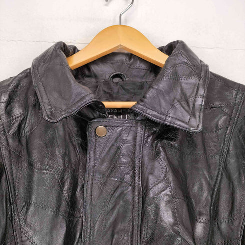 MAXAM BRAND パッチワークレザージップブルゾン メンズ XXL