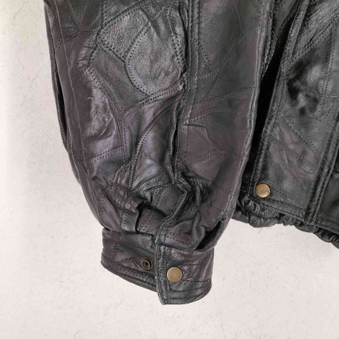 MAXAM BRAND パッチワークレザージップブルゾン メンズ XXL