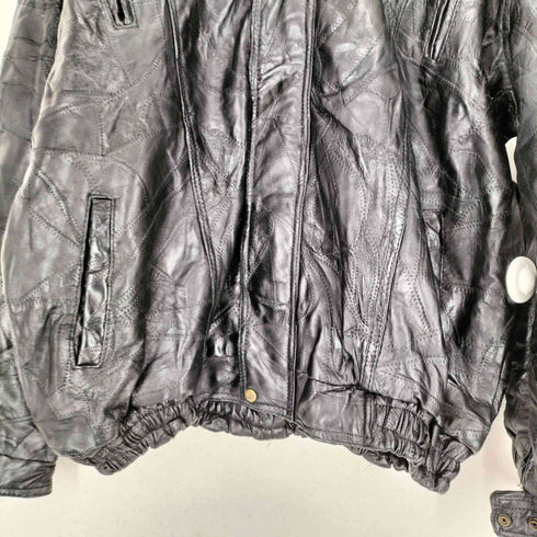 MAXAM BRAND パッチワークレザージップブルゾン メンズ XXL