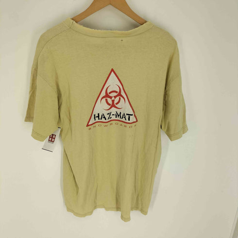 HAZ-MAT 00S オーストラリア製 バイオハザードロゴ 両面プリント S/S Tシャツ メンズ import:L
