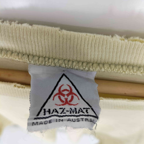 HAZ-MAT 00S オーストラリア製 バイオハザードロゴ 両面プリント S/S Tシャツ メンズ import:L