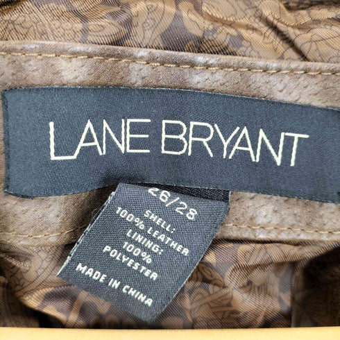 LANE BRYANT ハイネックレザージップブルゾン メンズ 26/28