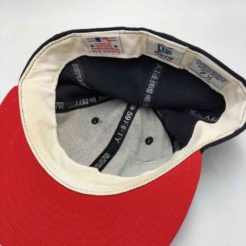 ニューエラ NEW ERA 80-90S USA製 59FIFTY 野球 ベースボール チームロゴ 刺繍 6パネル ウール キャップ メンズ 7 1/2